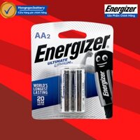 Vỉ 2 Viên Pin Energizer Ultimate lithium AA 1,5V Siêu Nhẹ - Hàng chính hãng