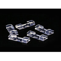 Vỉ 20 nẹp cố định dây điện dán tường, bàn ghế - Trong suốt