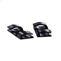Vỉ 20 nẹp cố định dây điện dán tường, bàn ghế - Đen
