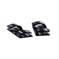 Vỉ 20 nẹp cố định dây điện dán tường, bàn ghế - Đen