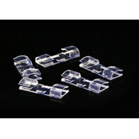 Vỉ 20 nẹp cố định dây điện dán tường, bàn ghế - Trong suốt