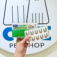 (Vỉ 20v) Thức ăn bổ sung – PET NUTRI BIO cho chó mèo – Loại trừ búi lông, rối loạn tiêu hóa GFB