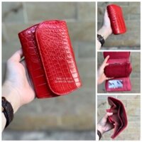 VÍ 3 GẤP MINI DA CÁ SẤU THẬT Size S149 - CÁ SẤU GÒ VẤP