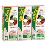 Vỉ 3 Hộp Sữa 5 Loại Đậu Nestlé Nesvita Uống Liền (180ml/ Hộp)