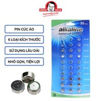 Vỉ 30 pin cúc áo Alkaline AG1 AG3 AG4 AG5 AG12 AG13 Uncle Bills IB0013 chính hãng pin máy tính pin đồng hồ đeo tay pin đồ chơi trẻ em pin thiết bị điện tử và đèn xe đạp cảnh báo