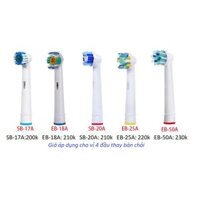 Vỉ 4 đầu thay bàn chải đánh răng máy (OEM) cho thân máy Braun Oral B