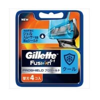 Vỉ 4 lưỡi dao cạo Gillette Fusion 5+1 Proshield lá chắn chuyên nghiệp lưỡi mát