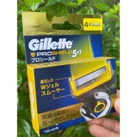 Vỉ 4 lưỡi dao cạo râu Gillette Fusion/ proglide 5+1 Nhật