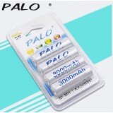 Vỉ 4 viên pin tiểu sạc Palo AA Ni-MH 3000mAh cho máy ảnh ô tô điều khiển...