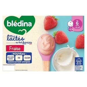 Vỉ 4h sữa chua Bledina vị dâu (6m+)