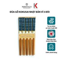Vỉ 5 đôi đũa tre Kokusai Nhật Bản an toàn, chất liệu tre tự nhiên NDCK-23A
