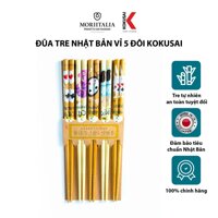 Vỉ 5 đôi đũa tre Nhật Bản Kokusai tự nhiên an toàn NDCK-04