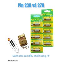 vỉ 5 viên Pin 12V 23A 12V 27A cho remote cửa cuốn các loại điều khiển công tắc RF ô tô xe đạp điện - vỉ 5 viên pin 23A