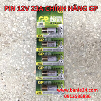 Vỉ 5 viên pin 12v 23a hãng GP dùng cho chuông cửa, điều khiển cửa cuốn, thiết bị chống trộm
