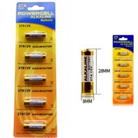 Vỉ 5 Viên Pin 12V 27A Dung Lượng 55mAh Kích Thước 8x28MM Trọng Lượng 9G