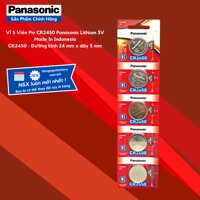 VỈ 5 Viên Pin CR2450 3V Panasonic Hàng Chính Hãng
