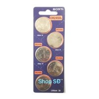 vĩ 5 viên pin nút áo 2450