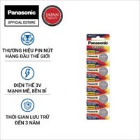 Vỉ 5 viên Pin nút Panasonic 3V CR-2032/5BN - Hàng Chính Hãng