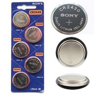 VỈ 5 Viên Pin Sony lithium 3V (Pin CMOS) CR2430 / CR2450 dùng cho thiết bị điện, điện tử, đồng hồ, CMOS, remote...