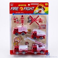 Vỉ 5 xe, máy bay cứu hỏa 225-7728