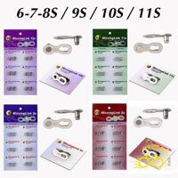 Vỉ 6 Cặp Master Link - Khóa nối mắt xích xe đạp 6/7/8S - 9S - 10S -11S