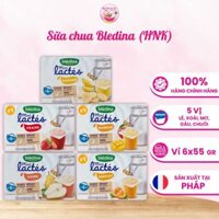 (Vỉ 6 hộp) Sữa chua Bledina cho bé từ 6 tháng tuổi, Sữa chua nguội Bledina nhập khẩu đủ vị Xoài, Chuối, Dâu, Mơ, Lê