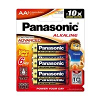 Vỉ 6 viên pin Panasonic AA Alkaline 1.5V LR6T6BA-V - Hàng Chính Hãng