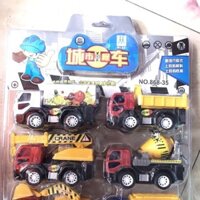 Vỉ 6 xe oto đồ chơi vận chuyển