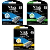 Vỉ 8 lưỡi dao cạo râu Schick Hydro 5 Custom - Nhật Bản