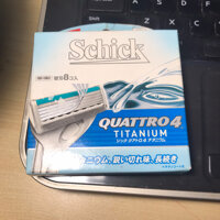 Vỉ 8 lưỡi dao cạo râu Schick Aquattro 4 Titanium