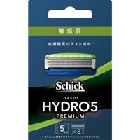 Vỉ 8 lưỡi dao cạo râu Schick Hydro 5 Premium - Nhật Bản