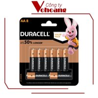 Vỉ 8 pin AA Duracell Coppertop dung lượng cao chính hãng