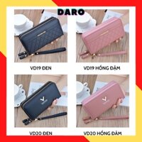 Ví bóp cầm tay nữ Hàn Quốc cao cấp nhiều ngăn đựng tiền sang trọng dáng dài gấp gọn giá rẻ DARO VDCT20