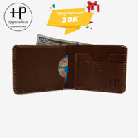 Ví Bóp Nam Da Bò Thật  Hand Made Sang Trọng Auguri VN