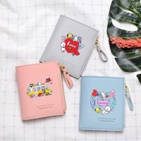 Ví BTS Bangtan Boys BT21 Hoạt Hình Ví Trẻ Em Ví Ngắn Ví Đựng Thẻ Sinh Viên Hàn Quốc Ví Đựng Tiền Xu