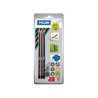 Vỉ Bút Chì  Đồ Chuốt  Gôm Tri Graphite - BYM10290 MILAN