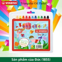 Vỉ bút sáp dầu STABILO Triangular Oil Pastel OP2624 (loại 24 màu)