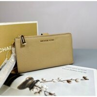 Ví Cầm Tay Chính Hãng Wallet Michael Kors Jet Set Double Zip Wristlet  Màu Camel