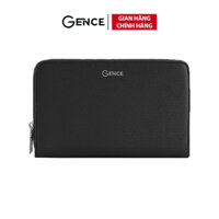 Ví Cầm Tay Clutch Da Nam Hàng Hiệu GENCE HT22 Chất Liệu Da Bò Cao Cấp Màu Đen