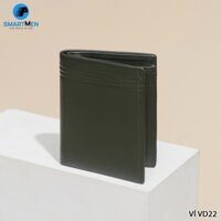 Ví cầm tay da bò SMARTMEN màu xanh VD1-22