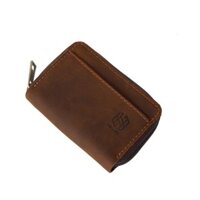 Ví cầm tay nam ví cầm tay nữ mini da bò sáp cao cấp Hanama KH47 Hình Chữ Nhật Nhiều Ngăn