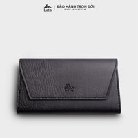 Ví cầm tay nữ hình chữ nhật phối nắp gập Lata VN67 - Đen