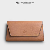 Ví cầm tay nữ hình chữ nhật phối nắp gập Lata VN67 - Bò nhạt