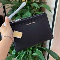 Ví cầm tay  nữ Michael Kors black leather