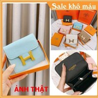 Ví Cầm Tay Nữ Mini Đẹp Chữ H Loại Mẫu Ngắn Bóp Da PU Trơn Dễ Thương Xinh Xắn Thời Trang (CÓ KÈM HÌNH)