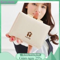 Ví Cầm Tay Nữ Mini Đẹp Hàng Hiệu Loại Mẫu Ngắn Bóp Da PU Cao Cấp Hình Chú Khỉ Dễ Thương Xinh Xắn Thời Trang Hàn Quốc