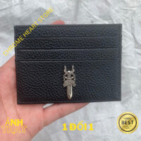 Ví, card holder chrome heart logo dagger da bò ý fullbox.