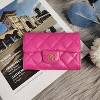 Ví Chanel Calfskin Quilted Flap Card Holder Wallet – Hồng: Ngọt Ngào, Nữ Tính