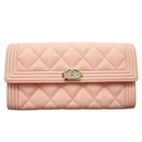 Ví Chanel Dáng Dài Boy Long Flap Wallet Pink ...