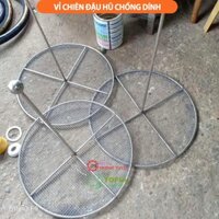 Vỉ chiên đậu hũ chống dính - sợi kẽm - hình tròn